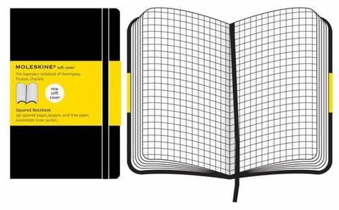 Блокнот Moleskine Classic Soft, цвет черный, в клетку