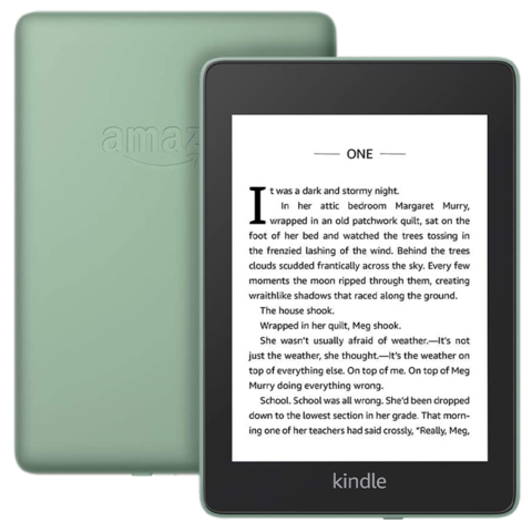 Электронная книга Amazon Kindle Paperwhite 2018 sage (зеленый) (с рекламой)