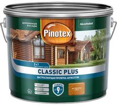 Пропитка декоративная для защиты древесины Pinotex Classic Plus 3 в 1 лиственница 9 л.