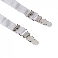 Пояс белый для чулок с ремешками на клипсах (3XL-4XL)