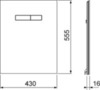 Панель с клавишей смыва для унитаза TECE TECElux 9650004