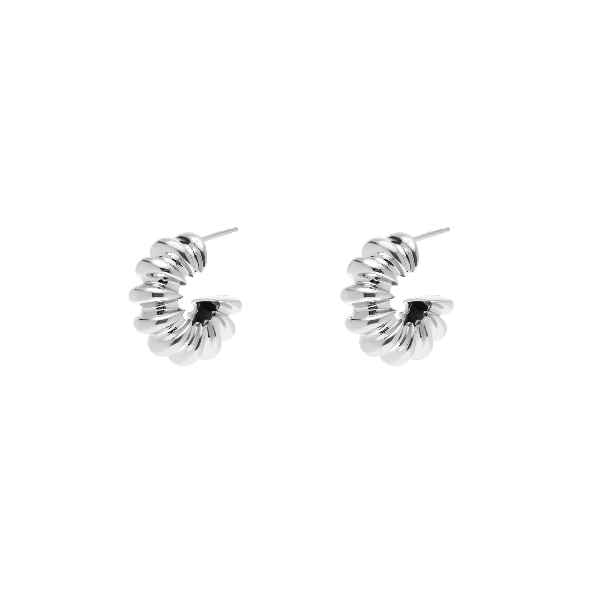 Серьги Medium Ridge Claw Hoop Earrings – Silver