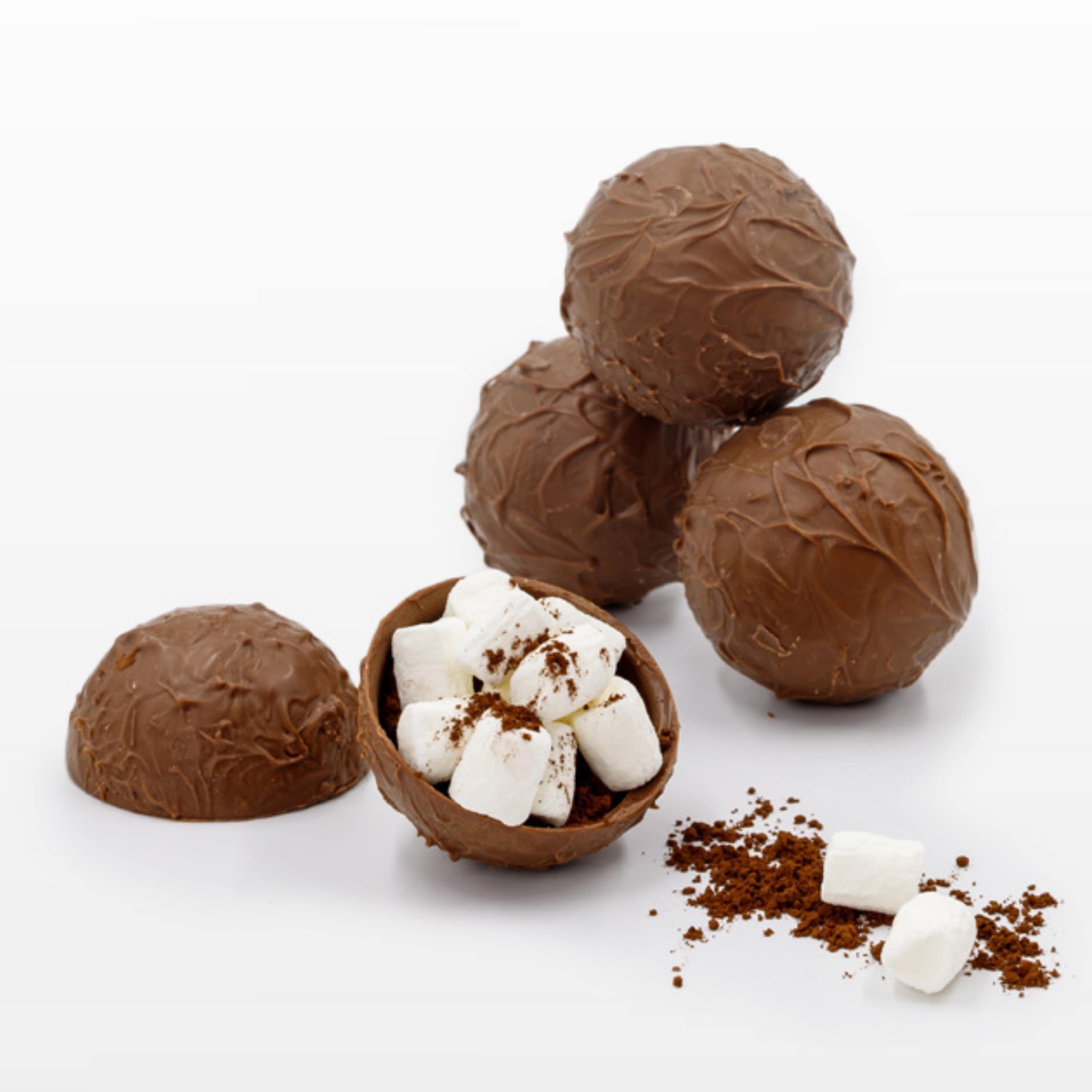 Шоколадные бомбочки с какао и маршмеллоу / вкусный набор 3 шарика!