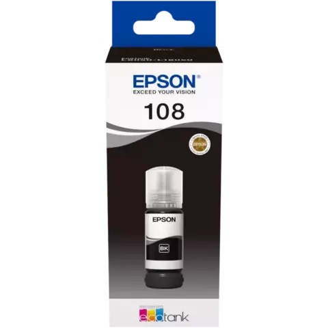 Контейнер EPSON T09C тип 108 с черными чернилами для L8050/L18050, 70 мл (7200 стр.)