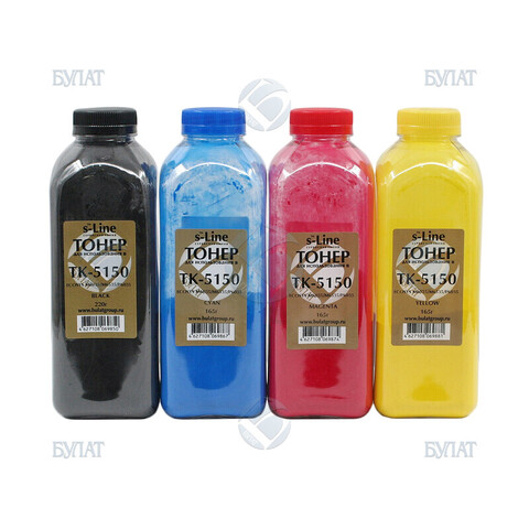Тонер БУЛАТ s-Line TK-5150 для Kyocera ECOSYS M6035 (Жёлтый, банка 165 г)