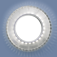 Встраиваемый точечный светильник с LED подсветкой Elektrostandard 3035 GX53 SL/WH зеркальный/белый