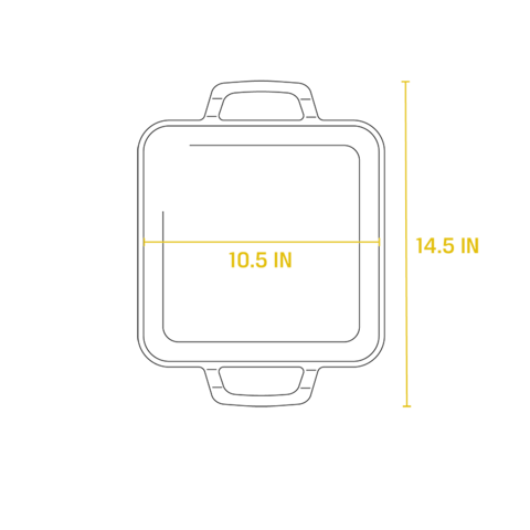 Квадратная сковорода с ручками, артикул LC11SGR