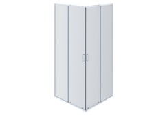Душевой уголок квадратный, двери раздвижные 200х90x90, хром