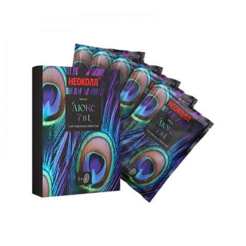 НЕОКОЛЛ ЛЮКС маска 7 в 1 с мгновенным эффектом, 5 шт |