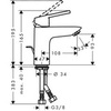 Смеситель для раковины однорычажный с донным клапаном Hansgrohe Logis Loop 71151000