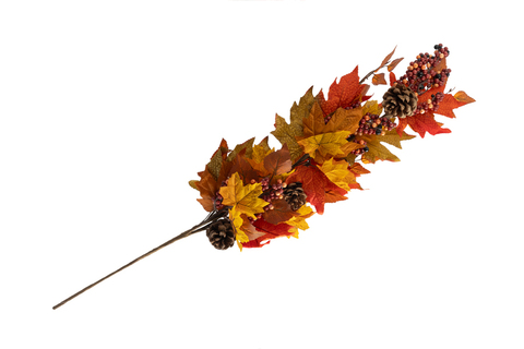 Ветка декоративная 80см Anna Lafarg Bright pumpkin Осенние листья