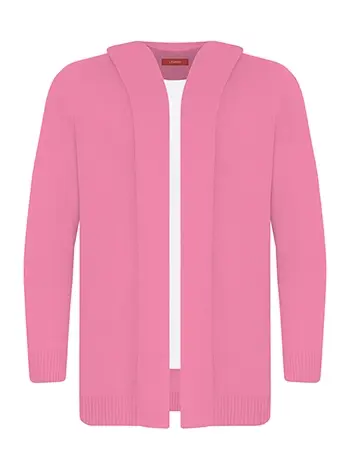 Кардиган с капюшоном из шелка