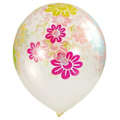 
          Шар воздушный прозрачный Alingar, №12, с цветочным рисунком ассорти, 100шт/уп, пакет с европодвесом