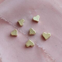 УЦЕНКА!!! Разделители в форме сердца 6-7 мм, позолота 2 штук У056