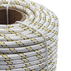 51-2-030 Фал плетеный капроновый 24-прядный, 1300кгс, сердечник капрон, д.10мм, бухта100м РемоКолор