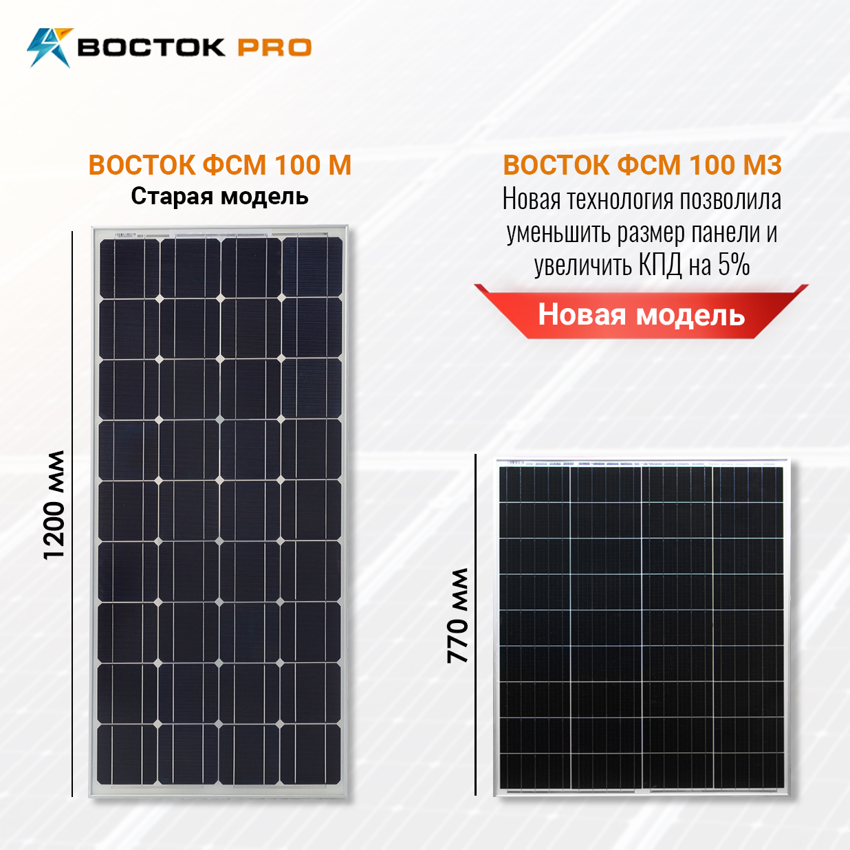 Купить Солнечная батарея Восток Pro ФСМ 100 М3