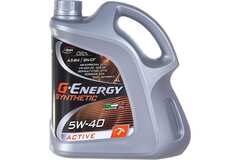 Масло G-Energy Synthetic Active 5W40 SN/CF A3/B4 (4л) синтетика