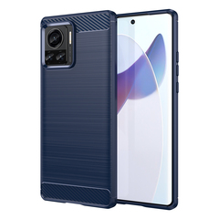 Чехол синего цвета в стиле карбон для Motorola Moto X30 Pro, серия Carbon от Caseport