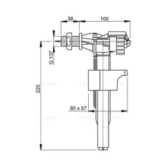 Клапан шаровый ALCAPLAST 1/2 гориз. пласт. А15/2 в интернет-магазине ЯрТехника