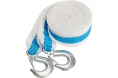 Трос буксировочный 7т ленточный 5м 2 крюка
