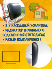 ТВ АНТЕННА НАРУЖНАЯ АКТИВНАЯ ЦИФРОВАЯ ТРИАДА-3460 USB DVB-T2 С ИНЖЕКТОРОМ ПИТАНИЯantenna.ru
