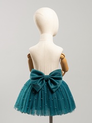 Юбка с бусинками, Изумрудный