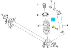 БОЛТ АМОРТИЗАТОРА ЗАДНЕГО MATIZ  GM M12*1,25*60