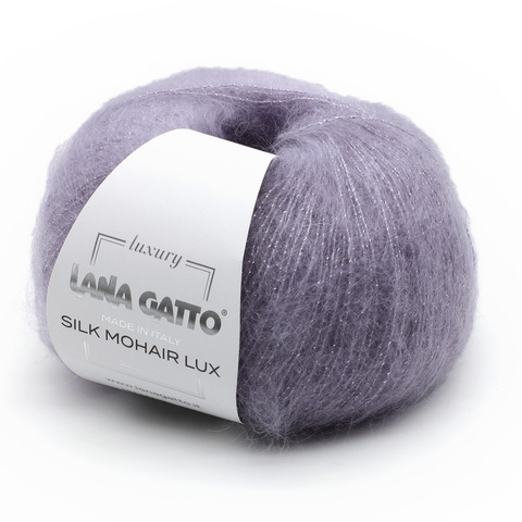 Пряжа Lana Gatto Silk Mohair Lux 9374 приглушенная лаванда