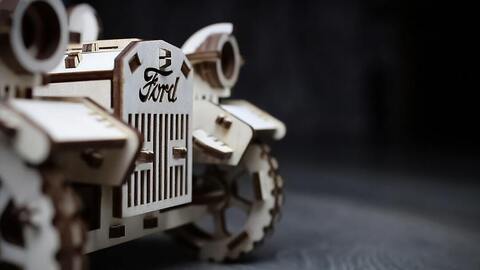 Автомобиль Ford T от EWA - Деревянный конструктор, 3D пазл, сборная механическая модель, коллекционная
