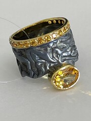 Цитрин 691 (кольцо из серебра)