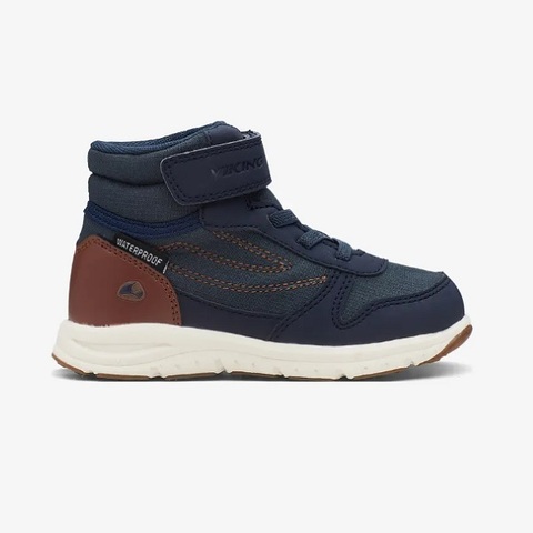 Демисезонные кеды Viking Hovet Mid WP Navy/Cognac демисезонные