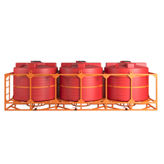 Кассета с полным сливом 3*5000л КАС Политим 15000 л.(6470x2190x1969см;красный) - арт.560822