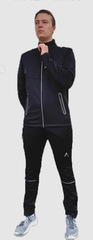 Утеплённый лыжный костюм ArsWear Black Training со спиной мужской
