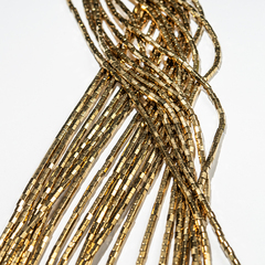 Гематин (гематит), разделитель многогранник 3мм, оттенок "Яркое золото"