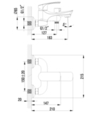 Смеситель для ванны с коротким изливом LEMARK PLUS SHAPE LM1712C