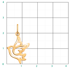 50236 - Подвеска ГОЛУБКА из золота 585 пробы