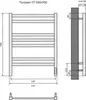 Aquatek Поларис AQ EL KO0770BL П7 500х700 электрический (quick touch) Полотенцесушитель