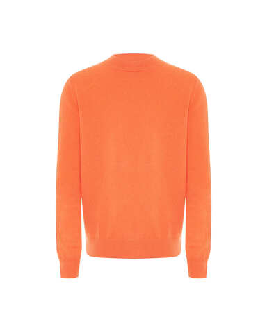 Джемпер из шерсти и кашемира оранжевый