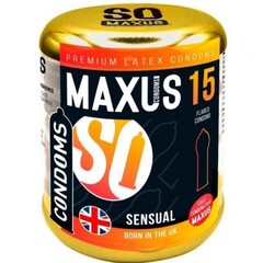 Презервативы гладкие, анатомические MAXUS Sensual 15 шт