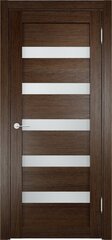Межкомнатная дверь Мюнхен 03 ДО / Цвет Дуб табак / Остекление "Сатинато" / Двери Верда