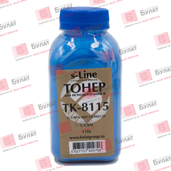 Тонер БУЛАТ s-Line TK-8115 для Kyocera ECOSYS M8124 (Голубой, банка 110 г)