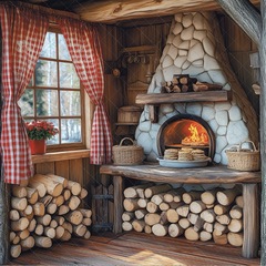 Масленица №4- фон неопреновый