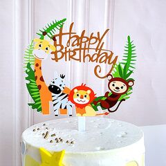 Топпер «Happy Birthday» тропики