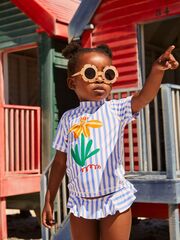 Купальник раздельный для девочки Next E77-680, Голубой, Белый