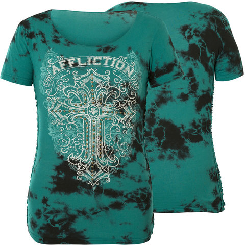 Affliction | Футболка женская SAINT GERMAIN AW21792 перед и спина