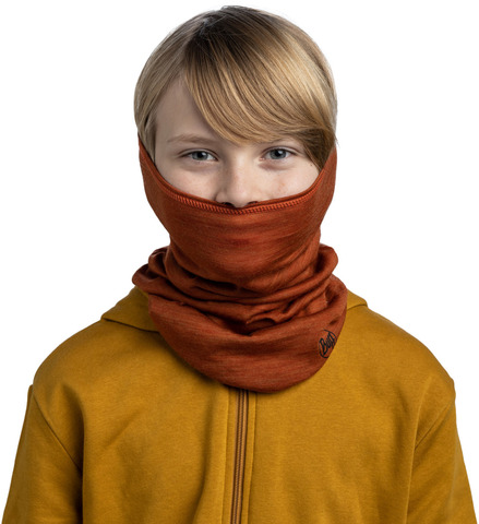 Картинка шарф-труба Buff Wool lightweight Solid Cinnamon - 4