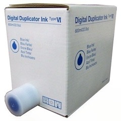 Чернила (упаковка 5шт) синие для дупликатора тип VI для Ricoh Priport JP4500, DX4542, 4545, DD4450 (5x600 мл) (893208)