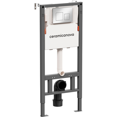 Ceramica Nova CN121002CH Система инсталляции для унитазов CERAMICANOVA Balance с кнопкой смыва Square, цвет  хром глянцевый,