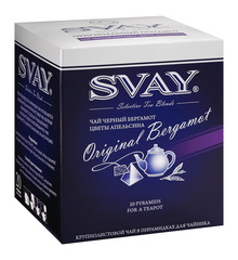 Чай Svay Original Bergamot (Оригинальный бергамот) черный в пирамидках для чайников (20 пирамидок по 4 гр.)