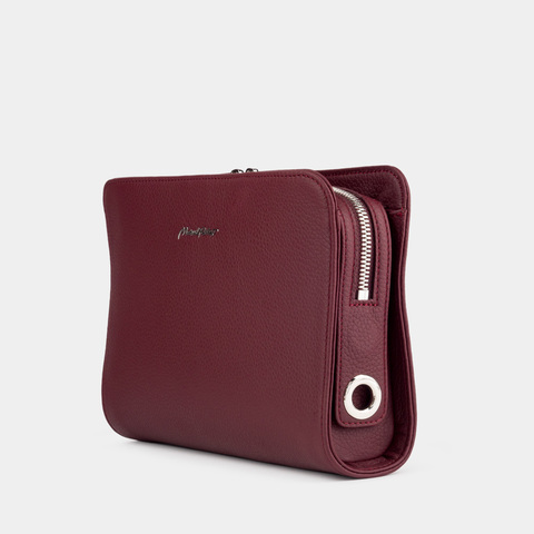 Сумка Emilie из кожи теленка, бордового цвета